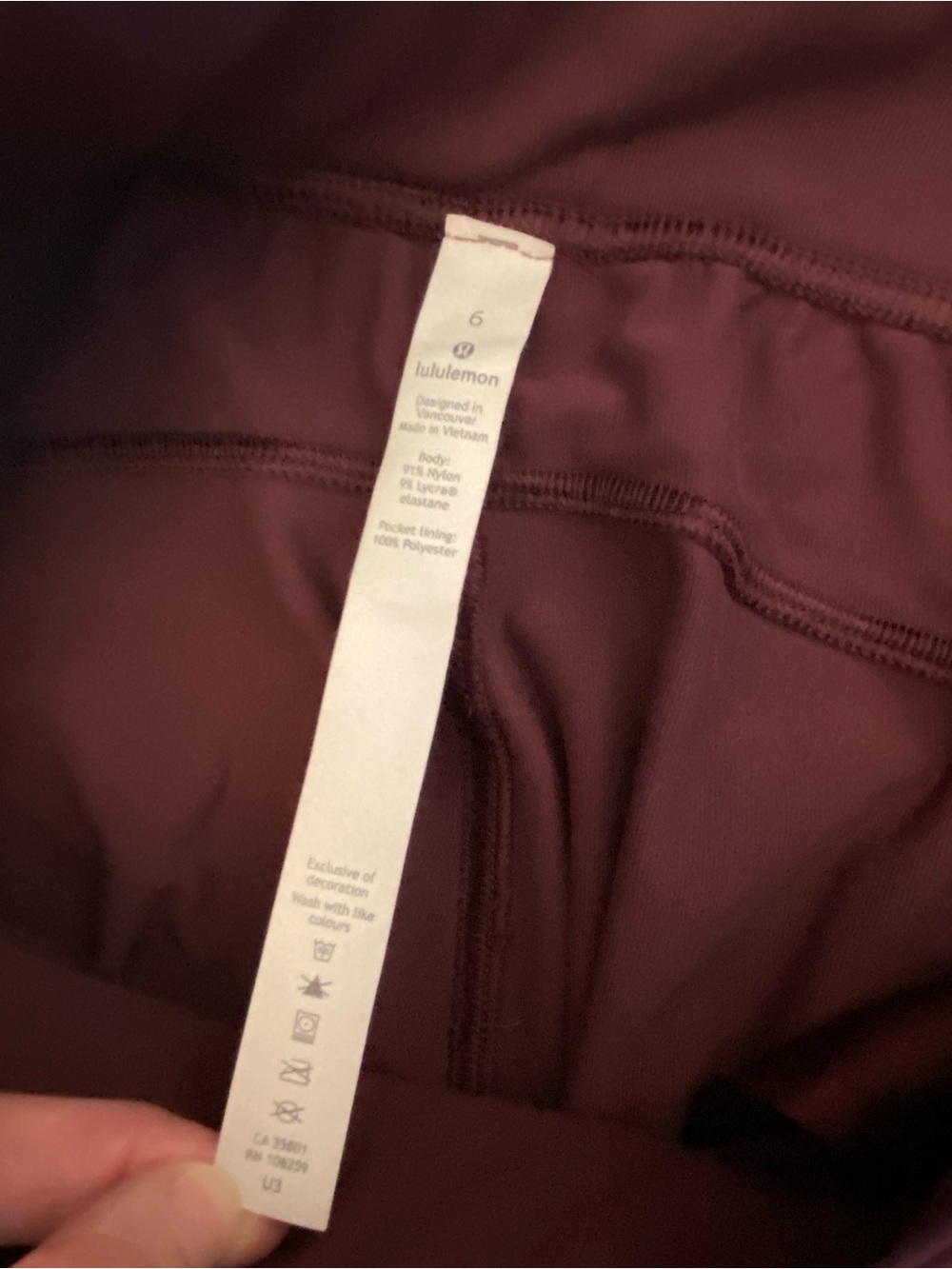 Lululemon Womens size 6 joggers Burgundy pants has front pockets New w/o tags - Picture 4 of 9